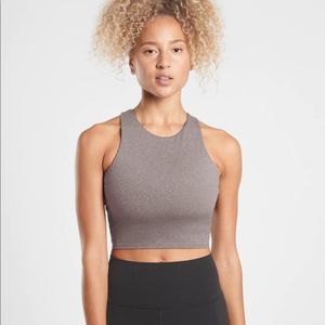 Athleta Conscious Crop Top A-C Cup - XS - Grey Heather